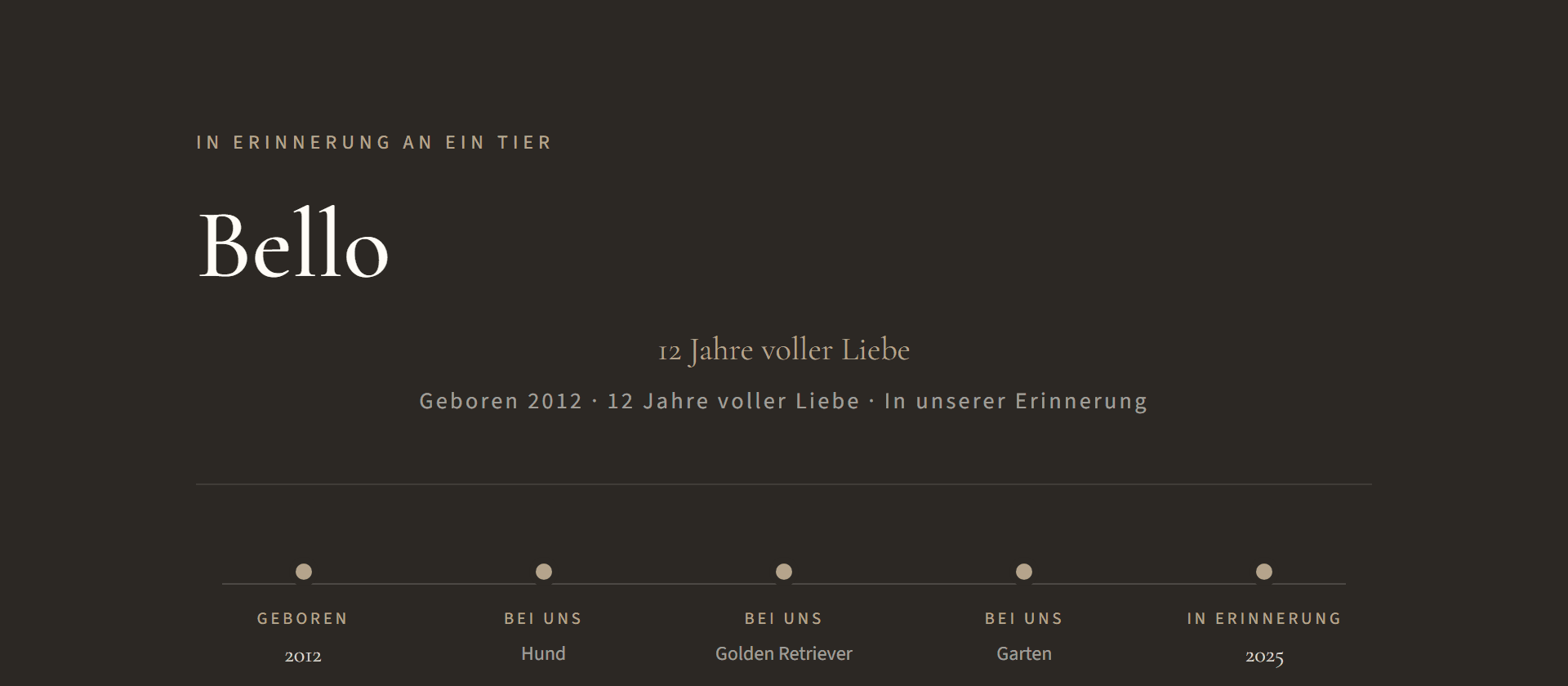 Tier-Gedenktafel